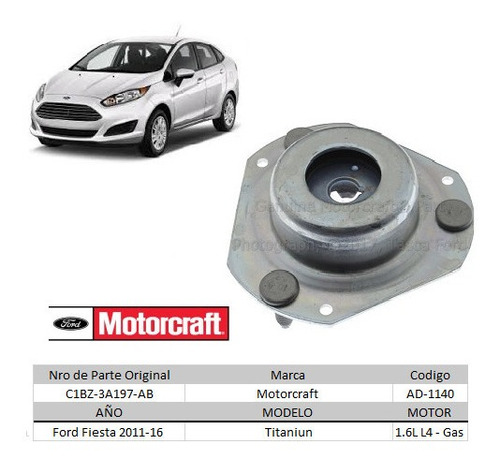 Base De Amortiguador Ford Fiesta Titanium Original 