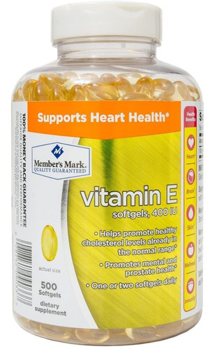 Vitamina E 100caps Members Mark - Unidad a $768