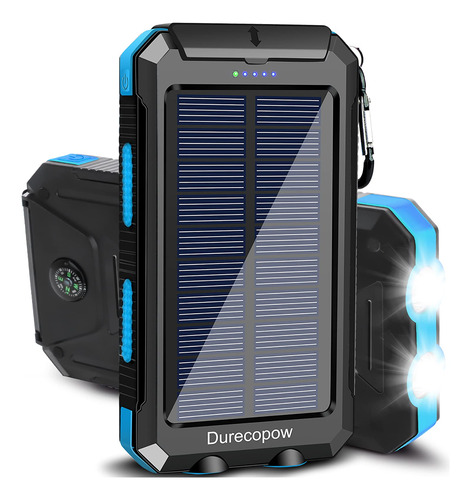 Cargador Solar Durecopow 20000mah, Portátil A Prueba De Usb