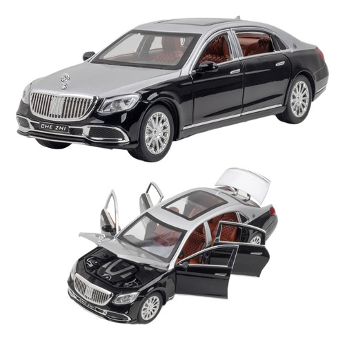 Benz Maybach S600 Miniatura Metal Car Con Luz Y Sonido 1/24