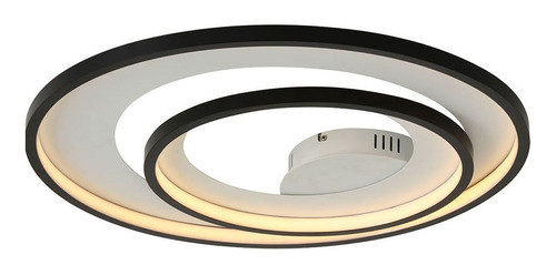 Plafon Loop Preto 62cm Led 60w 3000k Hm008wb Bella St2554 110V/220V