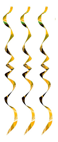 Serpentinas Grandes Metalizadas Douradas - Carnaval E Folia