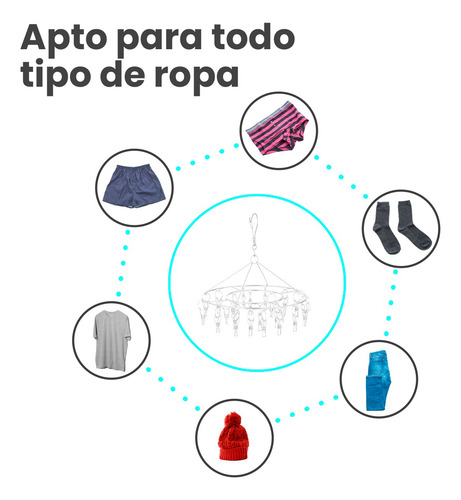 20clip Y Goteo Colgadero Tendedero De Calcetines Pinzas Ropa Plateado