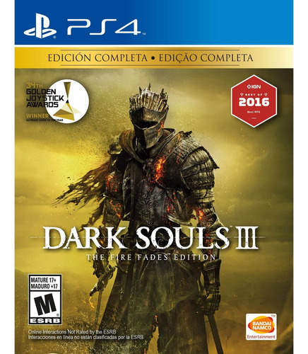 Imagen 1 de 1 de Dark Souls Iii The Fire Fades Edition Formato Físico Ps4