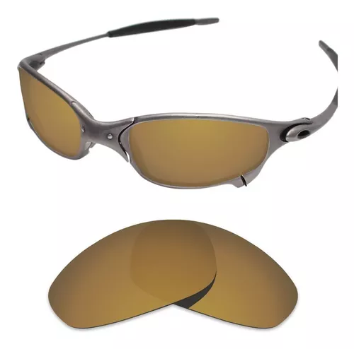 Óculos Oakley Juliet 24K “Lentes Gold” Kit borracha preta