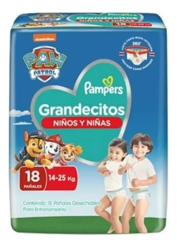 4 Paquetes Pampers Grandecitos Xxg X 18 U, Total 72 Pañales