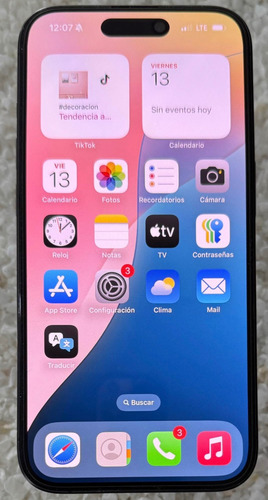 Apple Iphone 15 Pro (256gb)titanio Natural / At&t / Bat90% Titanio Natural (Usado)