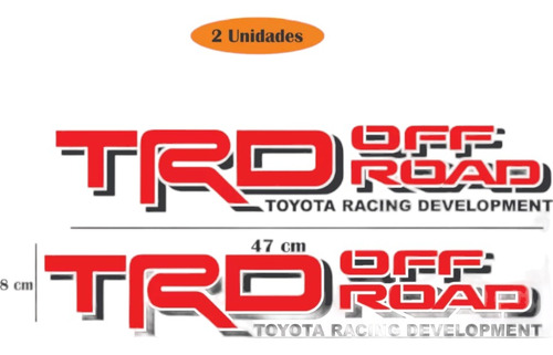 Calcomania Toyota Racing Development Sticker Adhesivo X2 Und