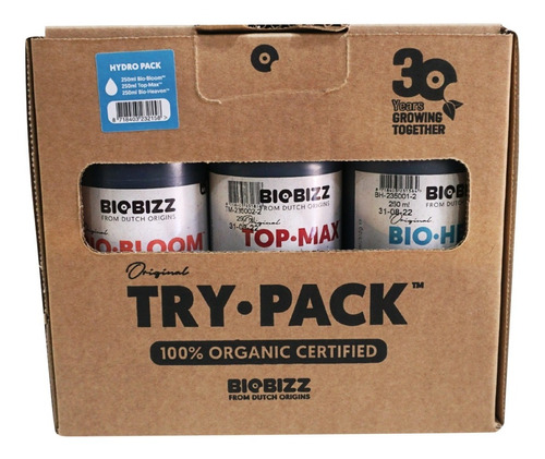 Trypack Hydro Biobizz 250ml Hidroponia Organico