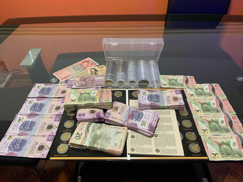 En Venta Lote, Colección De Billetes De 50, 20 Monedas Y Más