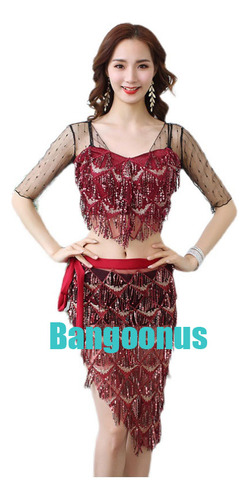 Conjunto De Falda Para Danza Del Vientre, Traje De Falda Con