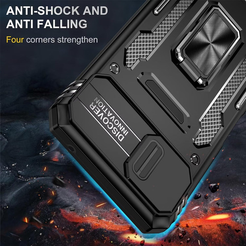 Funda Uso Rudo Cámara Para Redmi 10c/poco C40 Carcasa+mica Negro Redmi 10c/xiaomi Poco C40