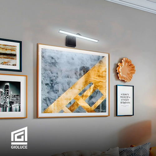 Imagen 5 de 10 de Aplique Pared Móvil Cuadra Interior Baños Luz Led 40cm