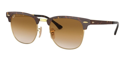 Lentes De Sol Ray-ban Clubmaster Metal - Café 51mm