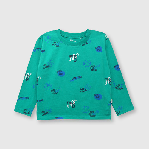 Polera De Bebés Estampada Green / Verde (3 A 36 Meses)