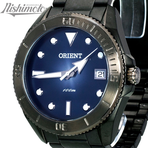 Relógio Orient Masculino Mpss1027 Preto Azul Prova Dagua