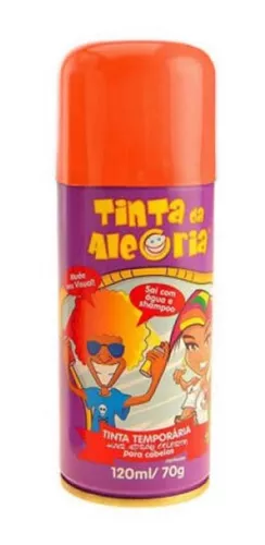 Tinta Temporaria Spray para Cabelos Verde Tinta da Alegria 120ml/70g