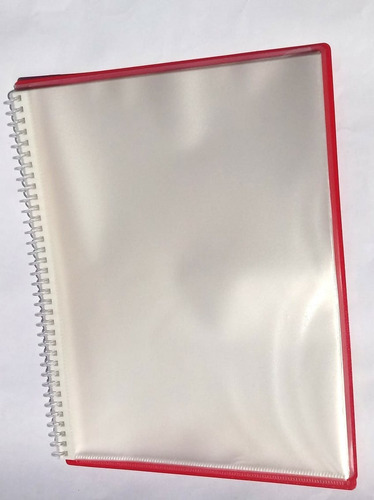 Carpeta Espiral Con Protectores De Hojas Color A Elegir Q20