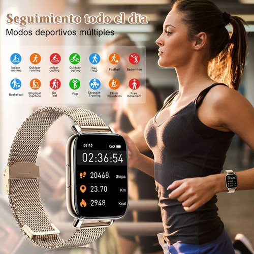 Smartwatch Mujer Reloj Inteligente Reloj Impermeable