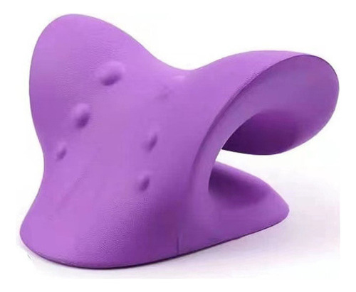 Almohada De Masaje Cervical Tipo C, Corrector De Tracción Ce Color Purple