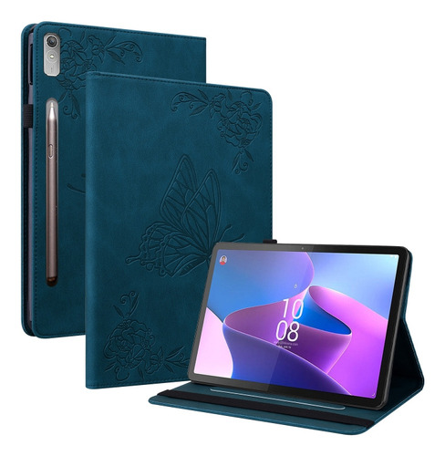 Funda De Piel Azul Para Lenovo Tab P12