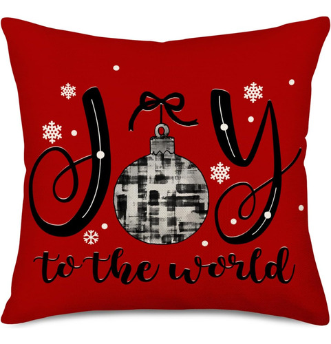 Fundas De Almohada De 18x18 Pulgadas Joy To The World R...