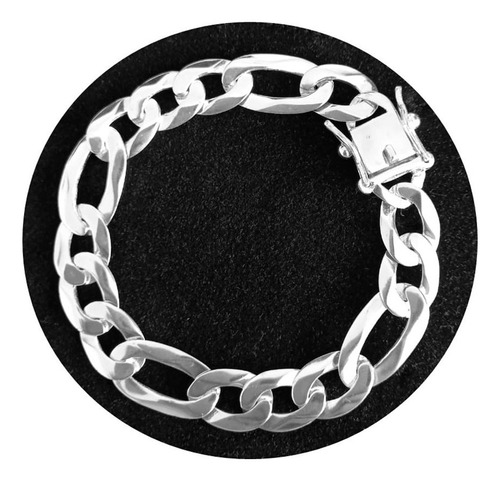 Pulseira 3x1 Fecho De Gaveta De Prata 12mm Largura 19 Cm