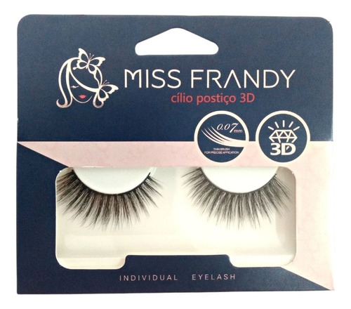 Cílios Postiços Inividual Eyelash 3d Miss Frandy C18-0366