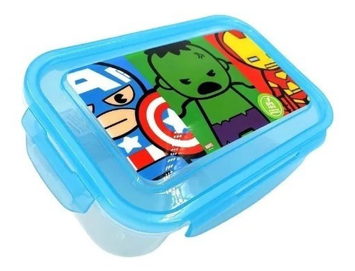 Hermetico Snack Rectangular Marvel Kawaii Avengers Vengadors