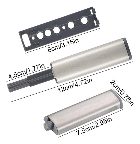 1 Par Bisagra Bidimensional Push Open Con Broche Magnético