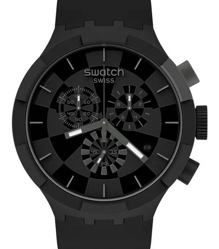 Reloj Swatch Checkpoint Black Sb02b400 Agente Oficial C