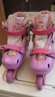 Patines Princesas Disney Ajustables En Linea Talla 16-19