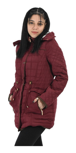 Imagen 4 de 8 de Campera Inflable Mujer Larga Importada Impermeable 1968