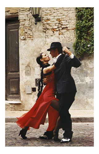 Vinilo 30x45cm Tango Pareja Bailando Baile Argentina M2