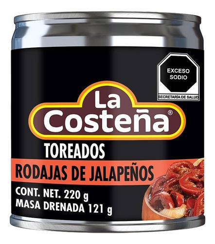 3 Pza Chiles Jalapeños La Costeña Rojos En Rodaja Toreados 2