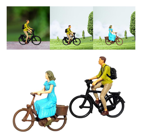 2 Figuras Realistas De Ciclistas A Escala 1/87, Personas
