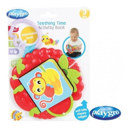 Imagen 2 de 5 de Libro Mordillo Playgro Teething Time 3m+ By Maternelle