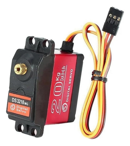 Servomotor Ds3218 Giro 180° 21 Kg Alto Torque Engranes Metal