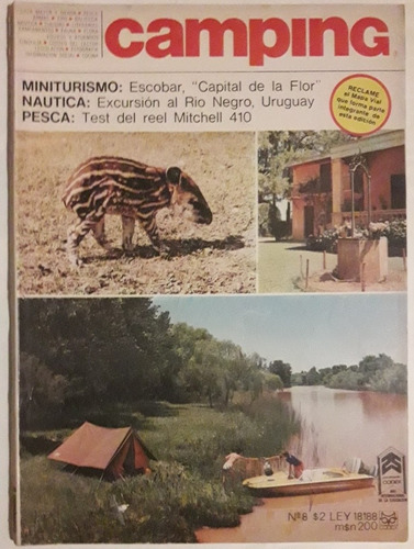 Revista Camping N° 8 Marzo 1970 Caza Pesca Armas Nautica 