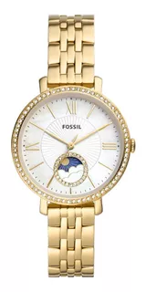 Reloj Mujer Fossil Jacqueline De Acero Color de la correa Dorado