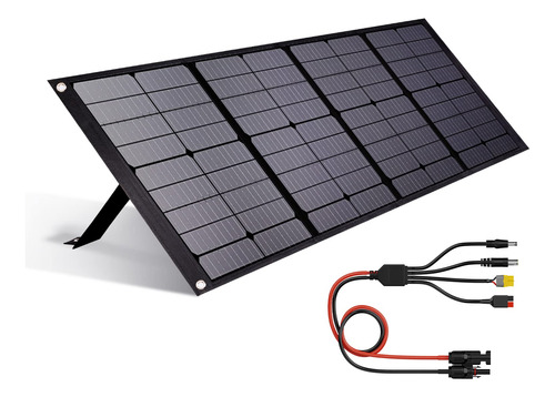Hqst - Panel Solar Porttil De 100 W Para Estacin De Energa Y
