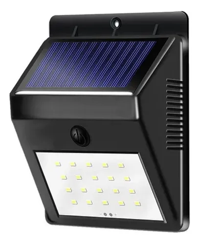 Luz Led Exteriores Recargable Energía Solar Sensor 20 Leds