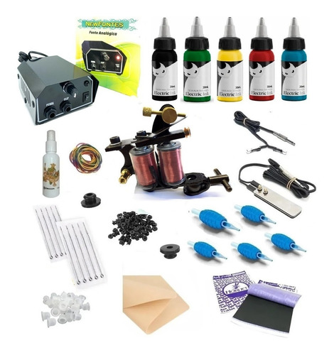 Kit Tatuagem Completo Tattoo Platinum Profissional + Brinde