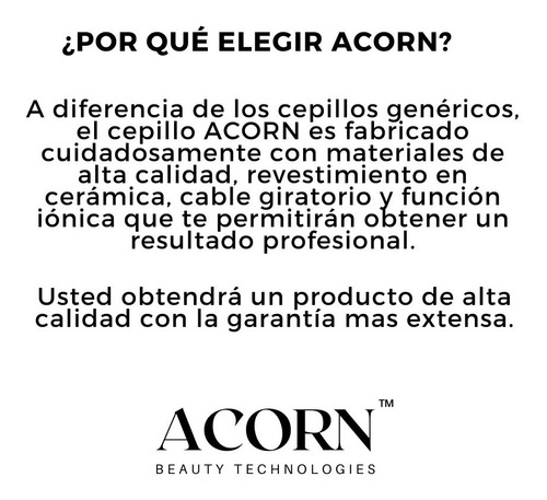 Imagen 8 de 8 de Cepillo Alisador Peine Secador Giratorio360 Smartbrush Acorn