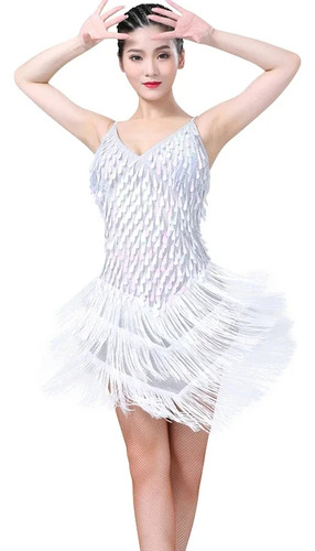 Vestido De Baile Latino Para Mujer, Salsa, Samba, Rumba, Tan