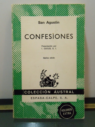 Adp Confesiones San Agustin / Ed. Espasa Calpe 1973 Madrid