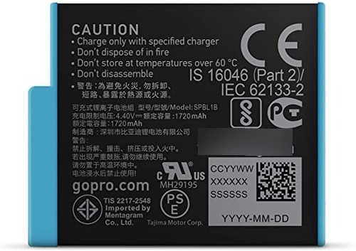 Batería Recargable Gopro 9/10 Original