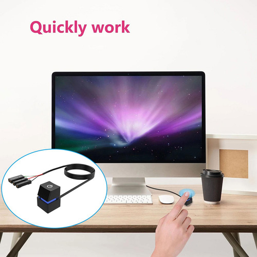 Interruptor Móvel De Mesa Com Cabos Pc Placa-mãe Botão A
