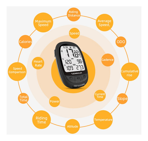 Ordenador Para Bicicleta Gps Bluetooth Ant + Velocímetro Imp