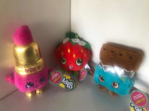 Promo 3 Peluches Shopkins Originales 20cm C/abrojo Kreker